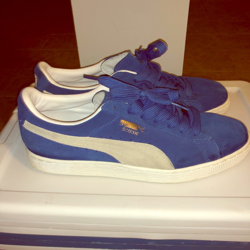 Pre Owned Puma Clyde Blue Suede